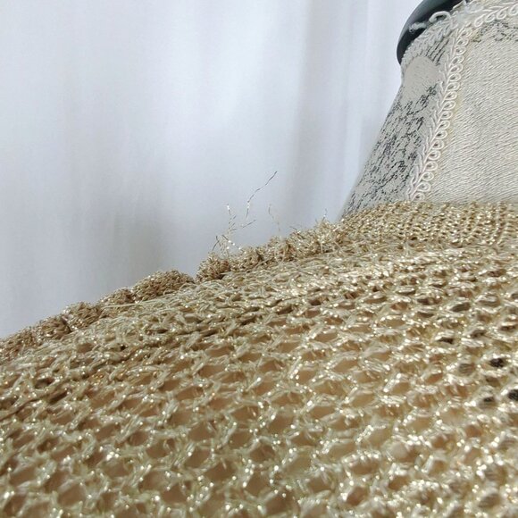 Vintage Suzelle Sweater Medium Gold Knit Textured - Picture 8 of 11